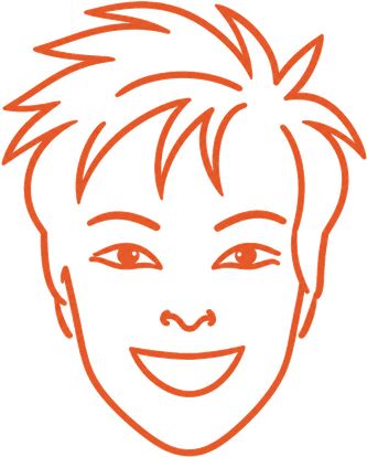 Line drawing of Kellie Kreiser